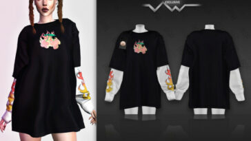 Graphic Dress BD476 by busra-tr at TSR