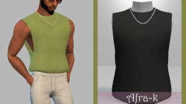 Haizel muscle tee by akaysims at TSR
