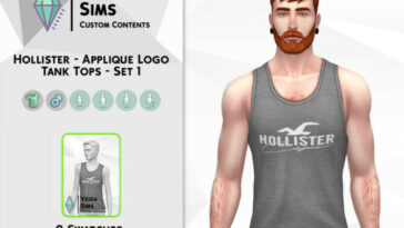 Hollister Applique Logo Tank Tops Set 1 by David_Mtv at TSR