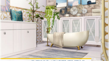 Indigo Apartment Bathroom II by Lhonna at TSR