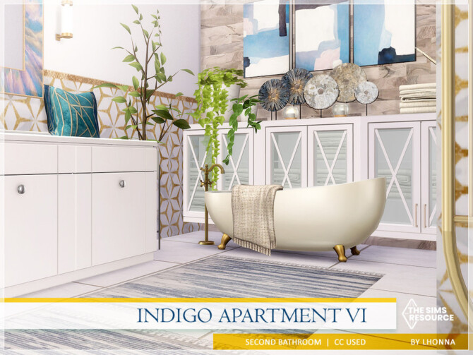 Indigo Apartment Bathroom II by Lhonna at TSR