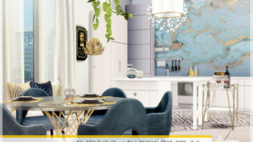 Indigo Apartment Kitchen And Dining by Lhonna at TSR
