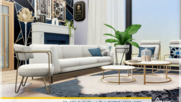 Indigo Apartment Living Room by Lhonna at TSR