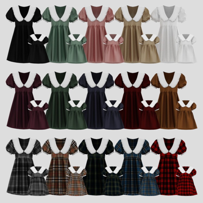 Jenny Dress + Tot Version at Daisy Pixels
