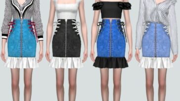 Lace-Up Midi Skirts 5V at Marigold