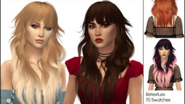 LeahLillith Mallen hair retextured at Wasssabi Sims