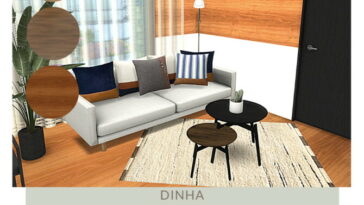 Leather set (Part2): Backsplash & Floor at Dinha Gamer