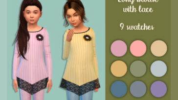 Long blouse with lace by MysteriousOo at TSR