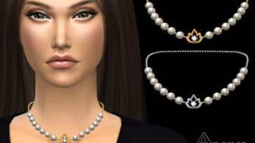 Lotus pearl necklace by NataliS at TSR