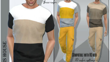 Men’s T-shirt three-color by Sims House at TSR