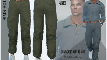 Men’s cargo pants by Sims House at TSR