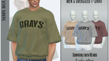 Men’s oversized T-shirt by Sims House at TSR