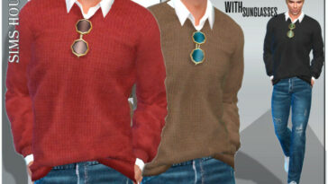 Men’s sweater with sunglasses by Sims House at TSR