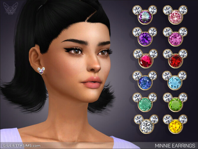 Minnie Earrings With Birthstones at Giulietta