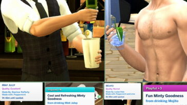 Minty Cocktails Custom Recipe at Mod The Sims 4
