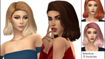 N67 S-Club Ashley hair retextured at Wasssabi Sims