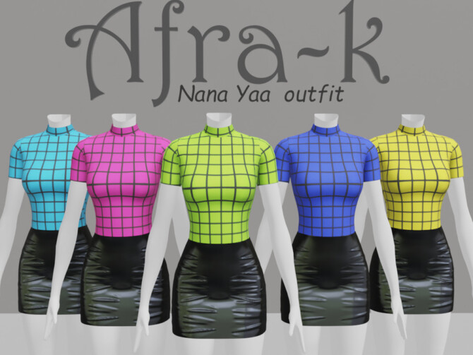 Nana Yaa outfit by akaysims at TSR