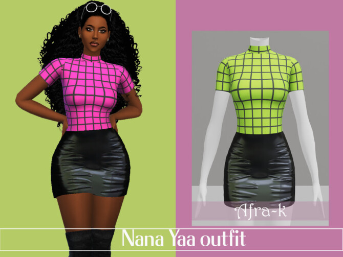 Nana Yaa outfit by akaysims at TSR