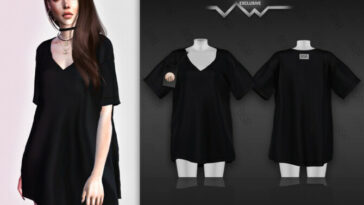 Oversized Mini Dress BD467 by busra-tr at TSR