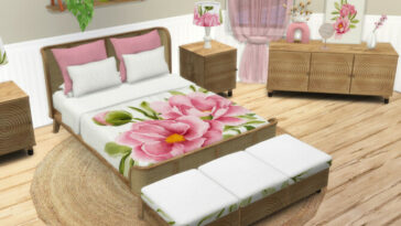 Pink Peonies Bedroom by neinahpets at TSR
