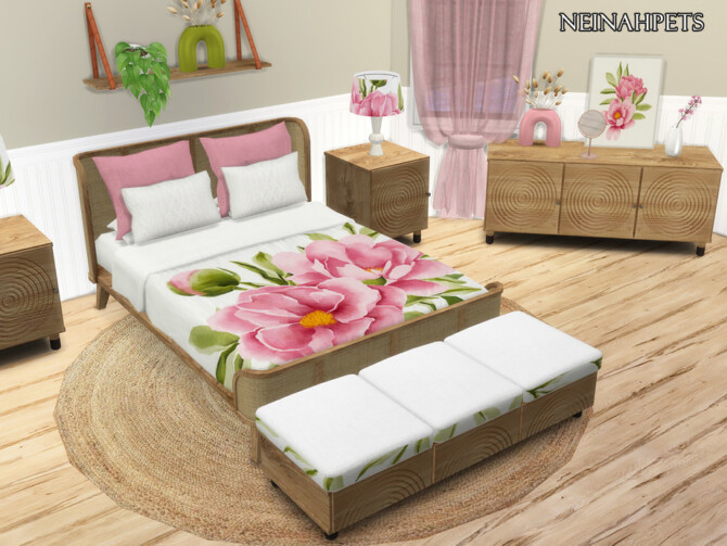 Pink Peonies Bedroom by neinahpets at TSR