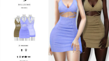 Plunge Cut Out Detail Bodycon Dress by Bill Sims at TSR