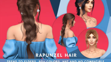 Rapunzel Hair by SonyaSimsCC at TSR