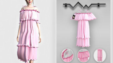 Ruffle Maxi Dress BD464 by busra-tr at TSR