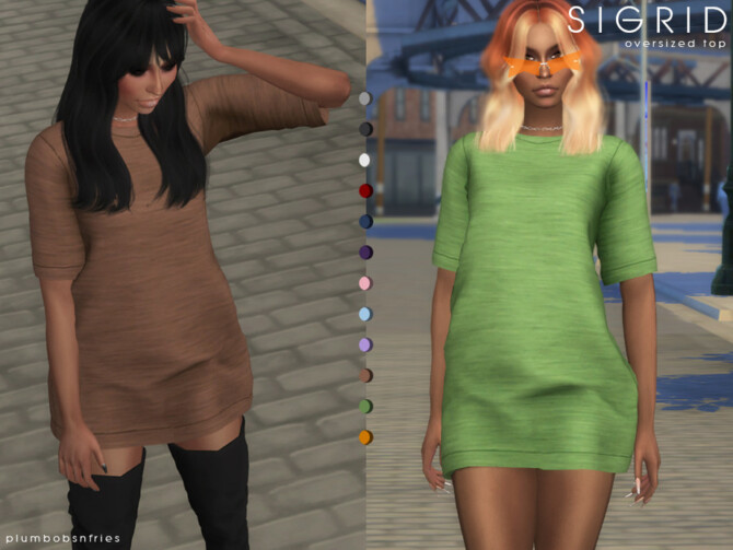 SIGRID oversized top by Plumbobs n Fries at TSR