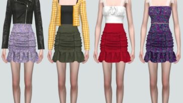 Shirring Mini Skirts at Marigold