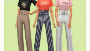 Shirt & Pants Outfit 05 by Black Lily at TSR