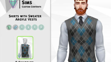 Shirts with Sweater Argyle Vests by David_Mtv at TSR