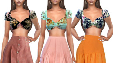 Summer Floral Blouses by Saliwa at TSR