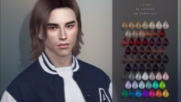 Theo long male hair by Anto at TSR