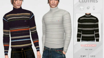 Turtleneck Sweater 01 for Male Sims by remaron at TSR