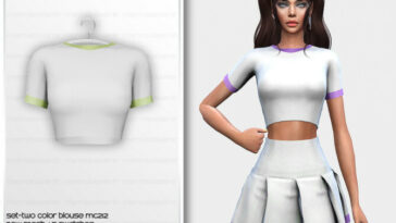 Two Color Blouse MC212 Set by mermaladesimtr at TSR