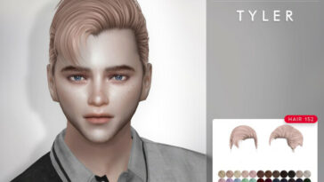 Tyler Hair 152 by TsminhSims at TSR