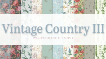 Vintage Country Wallpaper III at SimPlistic