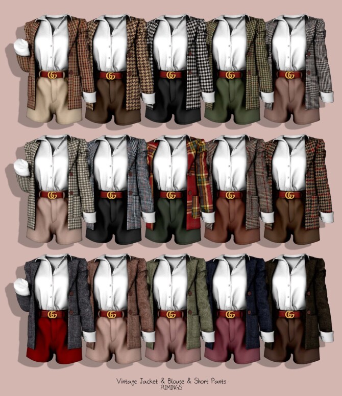 Vintage Jacket & Blouse & Short Pants at RIMINGs