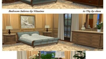Vitasims Salerno Bedroom Conversion by Clara at All 4 Sims