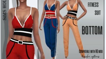 Clothing, Female Clothing: Women’s fitness suit bottom by Sims House – TSR. 6 options.