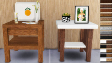 Wooden End Tables at Descargas Sims