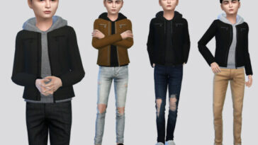 Zael Moto Jacket Boys by McLayneSims at TSR
