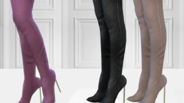703 Denim High Heels by ShakeProductions at TSR