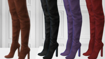 752 Wool High Heeled Boots by ShakeProductions at TSR