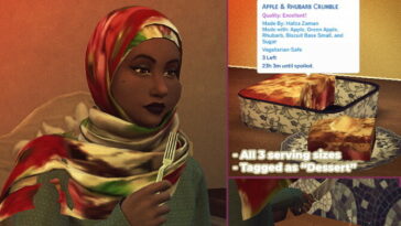 Apple & Rhubarb Crumble Custom Recipe at Mod The Sims 4