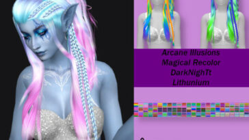 Arcane Illusions-Magical Recolor of DarkNighTt Lithunium hair by PinkyCustomWorld at TSR