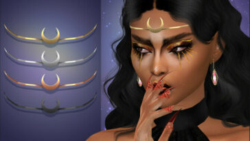 Arcane Illusions – Crescent Moon Circlet by feyona at TSR