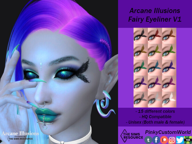 Arcane Illusions – Fairy Eyeliner V1 by PinkyCustomWorld at TSR