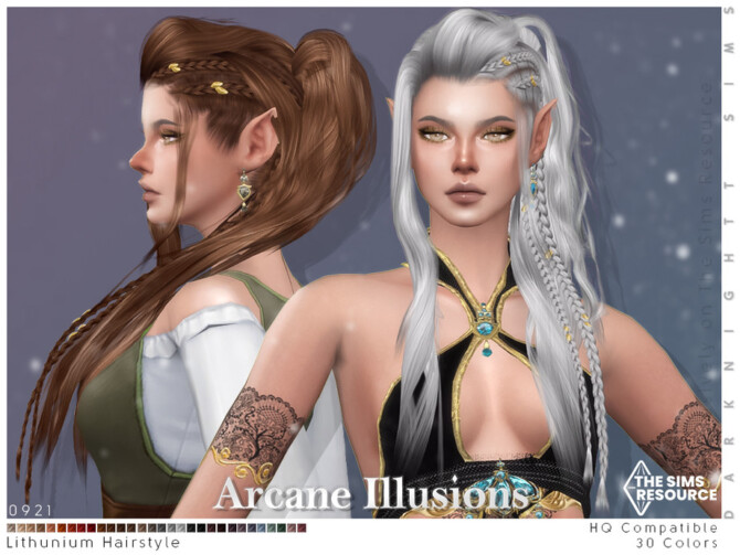 Arcane Illusions – Lithunium Hairstyle Set by DarkNighTt at TSR